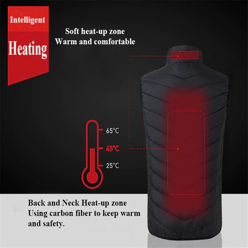 Men's Heated Insulated Vest for Winter