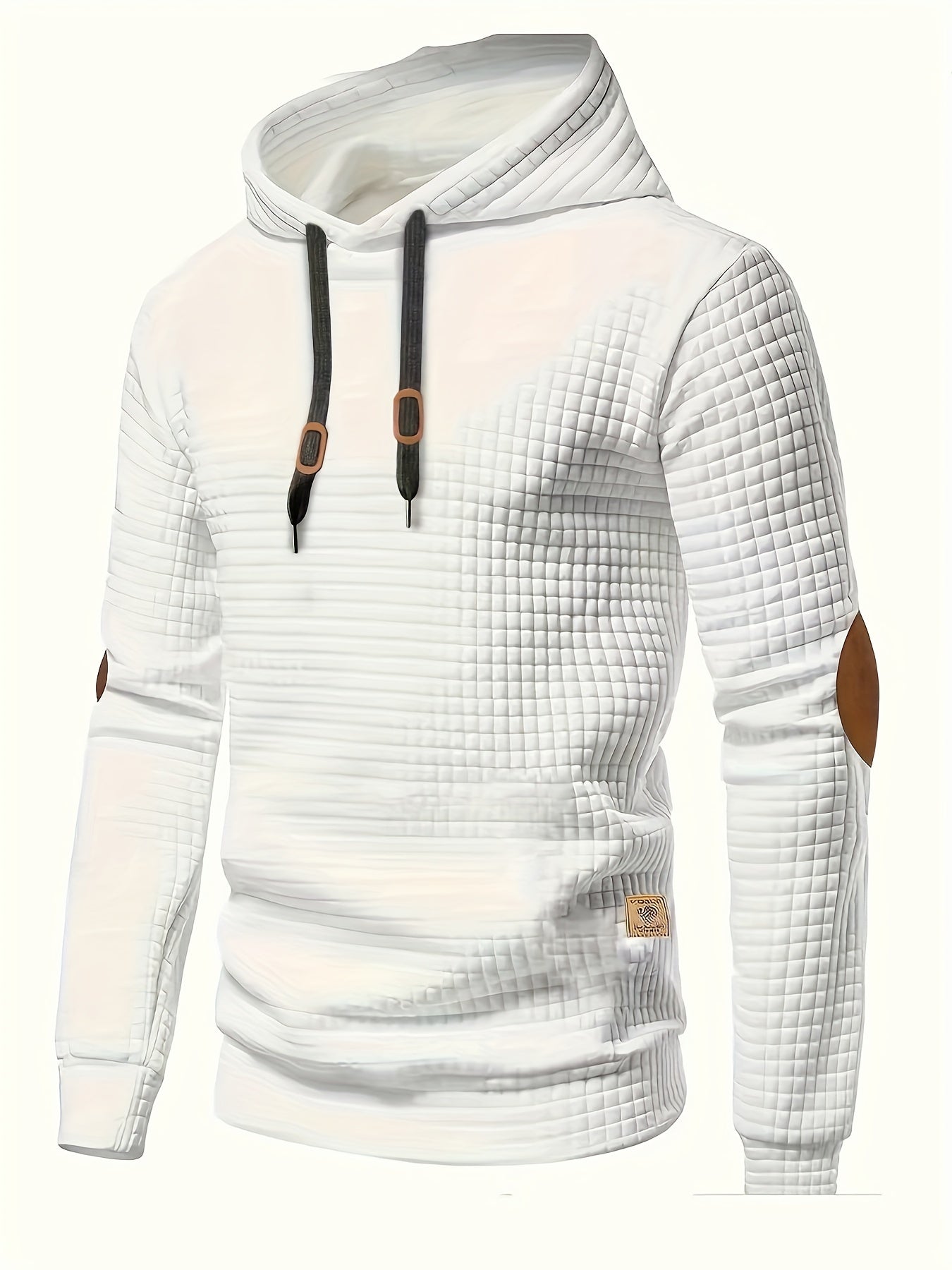 Men's Textured Waffle Hoodie - YZ8M3N5