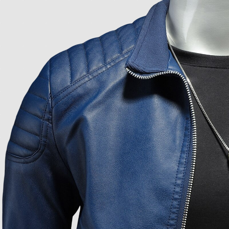 Men’s Lightweight Leather Jacket | Casual Leather Outerwear for Autumn