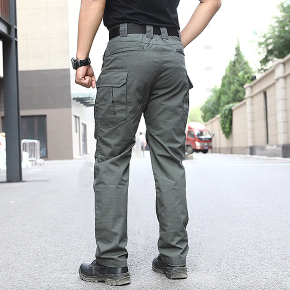 Men’s Cotton Cargo Trousers with Utility Fit for Winter