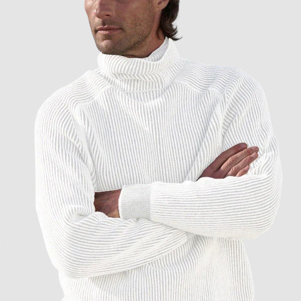 Men’s Merino Wool Roll Neck Jumper for Winter