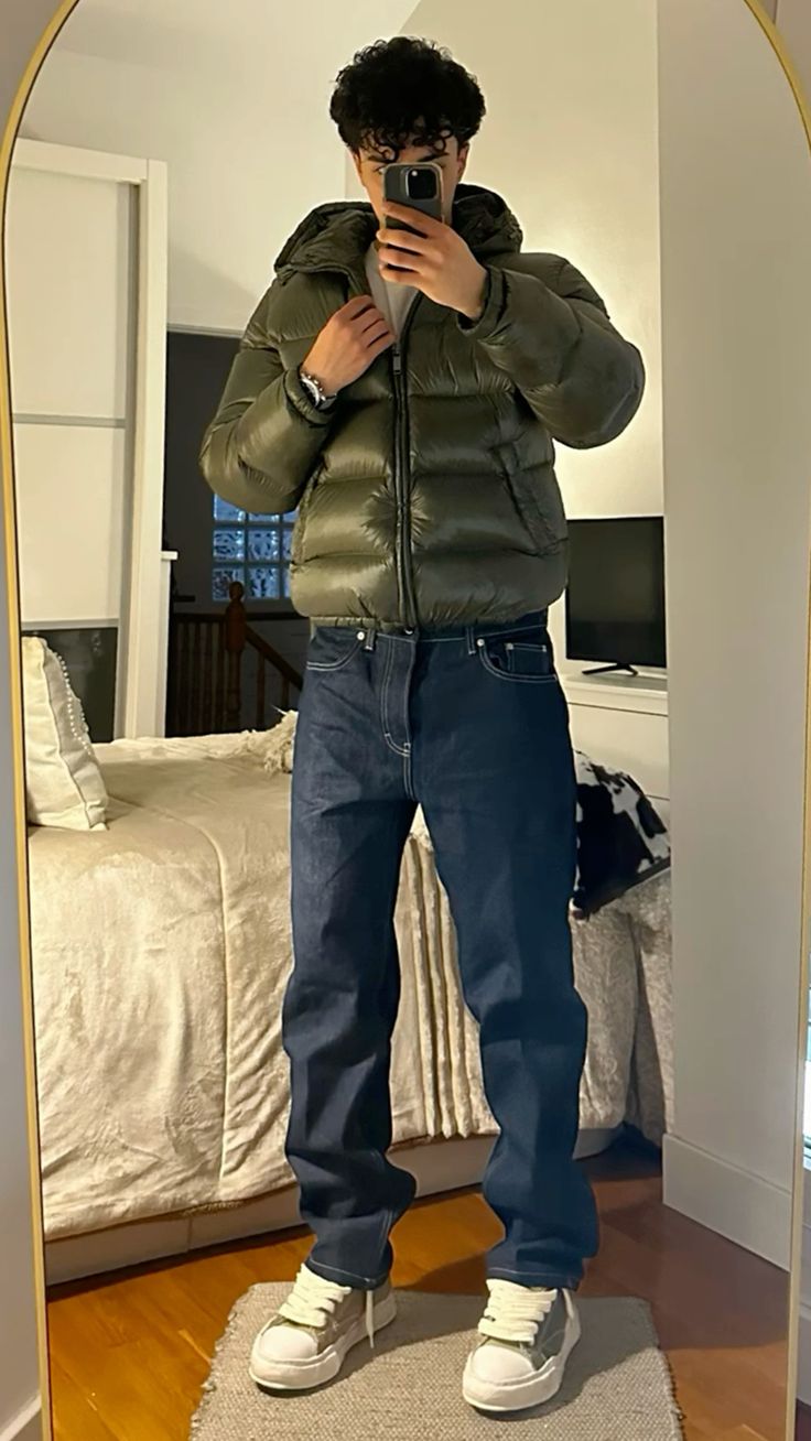 Men’s Down Puffer Jacket for Winter