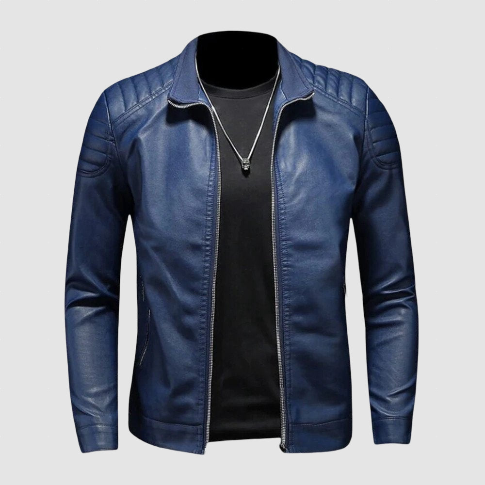 Men’s Lightweight Leather Jacket | Casual Leather Outerwear for Autumn