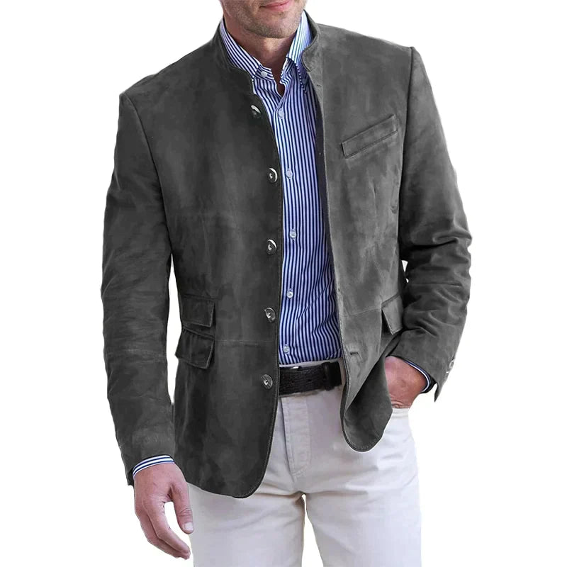Men’s Leather Blazer Jacket for Winter
