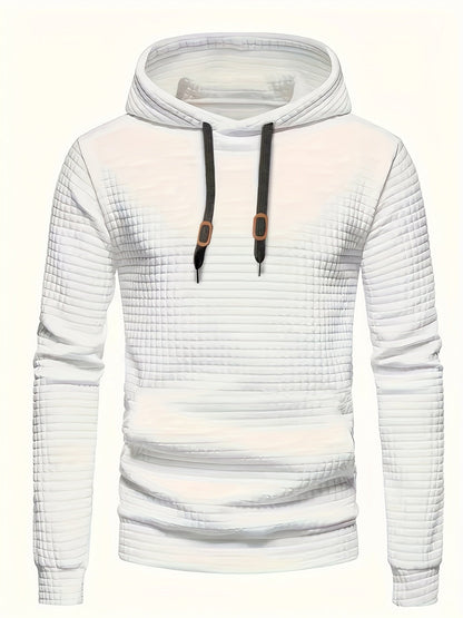 Men's Textured Waffle Hoodie - YZ8M3N5