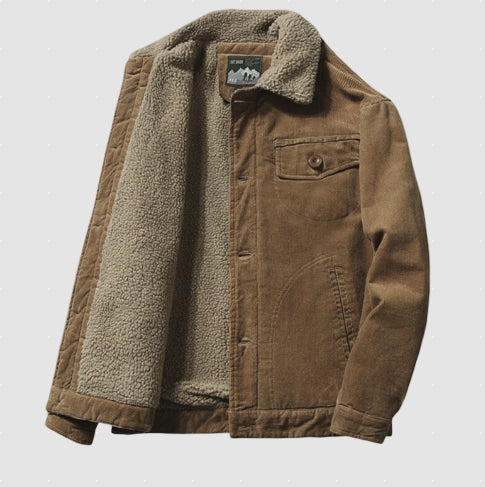 Men’s Winter Corduroy Jacket | Warm Fleece-Lined Jacket for Cold Weather