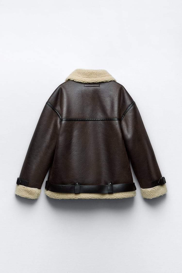 Women's Shearling Leather Jacket Winter