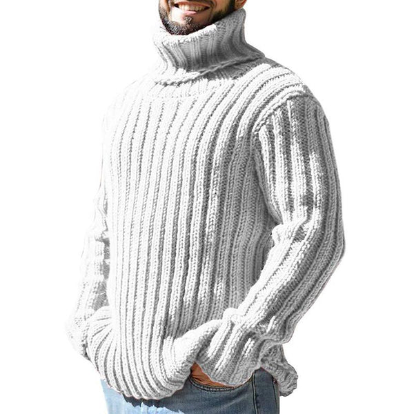 Men's Comfortable Wool Turtle Neck Pullover for Ultimate Warmth 9K3L5J