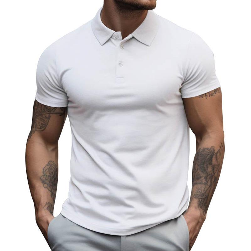 Men's Classic Fit Short Sleeve Polo Shirt in Solid Colors 12345678