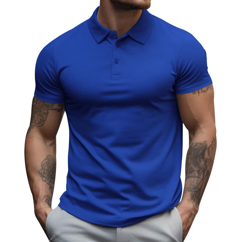 Men's Classic Fit Short Sleeve Polo Shirt in Solid Colors 12345678