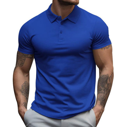 Men's Classic Fit Short Sleeve Polo Shirt in Solid Colors 12345678