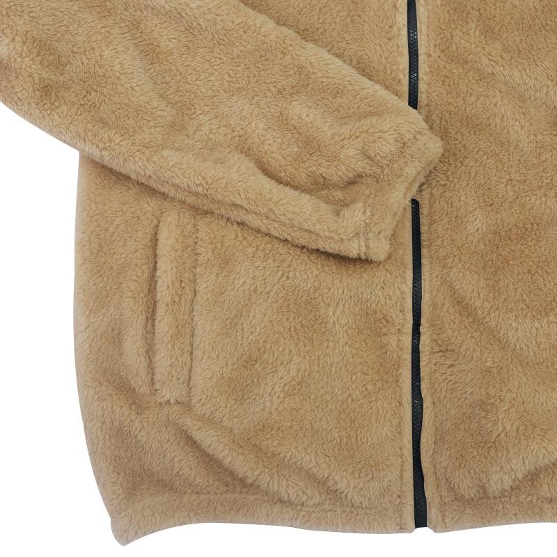 Men's Solid Double Fleece Oversized Hooded Jacket 9H3K8L2Z