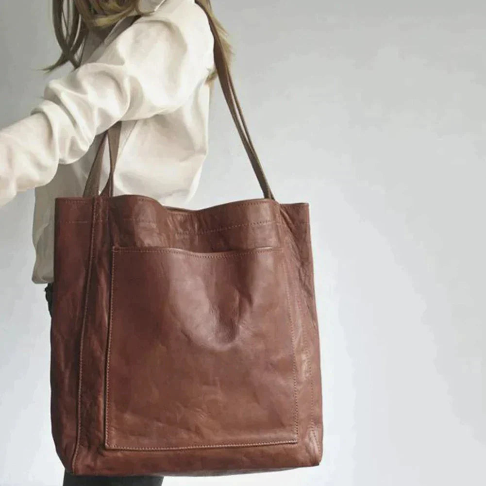 Women’s Leather Tote Shoulder Bag for Everyday Use