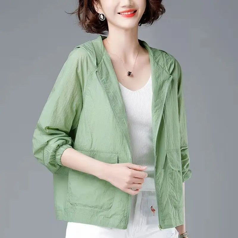 Women’s Lightweight Hooded Jacket | Cropped