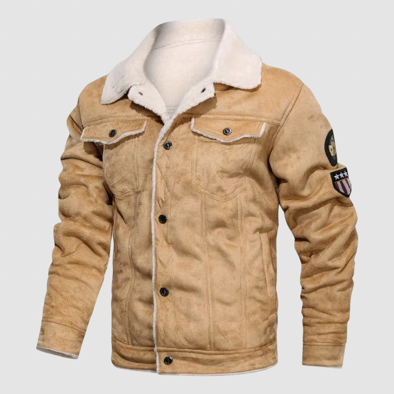 Men’s Winter Fleece-Lined Jacket | Warm Faux Fur Jacket for Winter