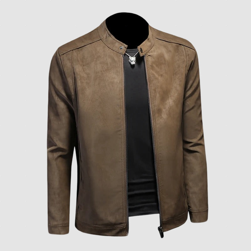 Men’s Faux Leather Jacket | Lightweight Leather Jacket for Winter
