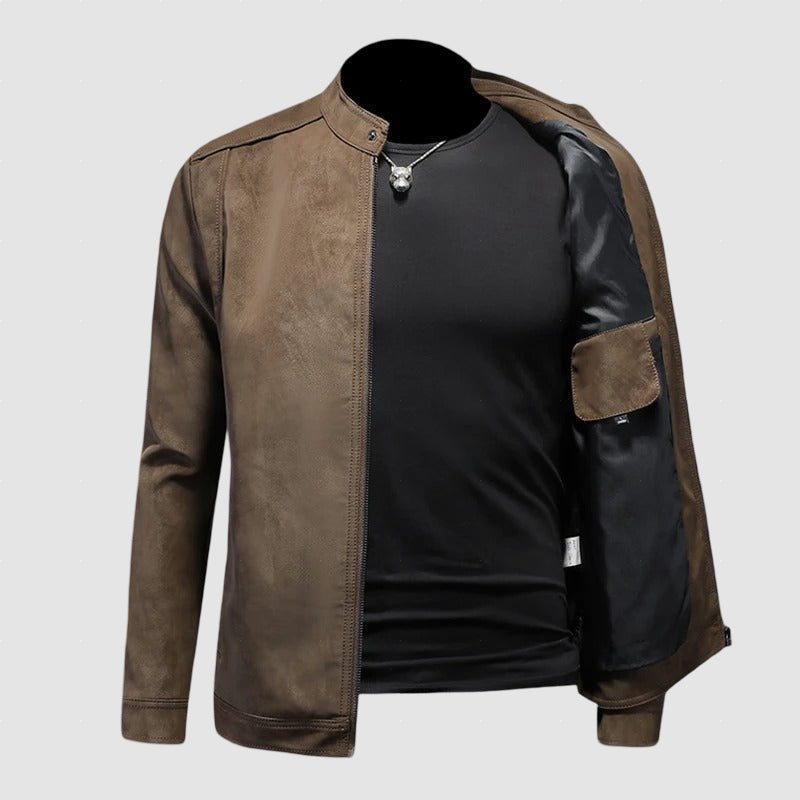 Men’s Faux Leather Jacket | Lightweight Leather Jacket for Winter