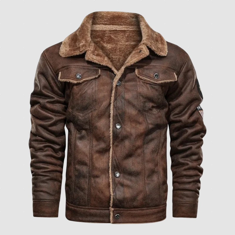 Men’s Winter Fleece-Lined Jacket | Warm Faux Fur Jacket for Winter
