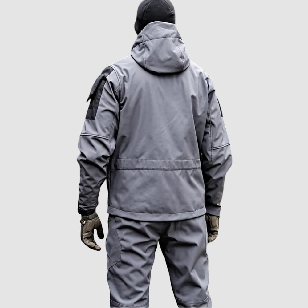 Men’s Softshell Jacket and Trousers Set with Fleece Lining for Winter