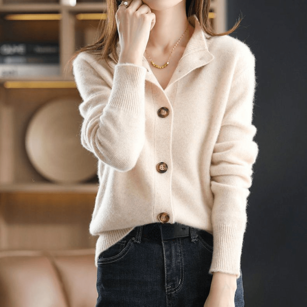 Women’s Wool Button Cardigan for Winter