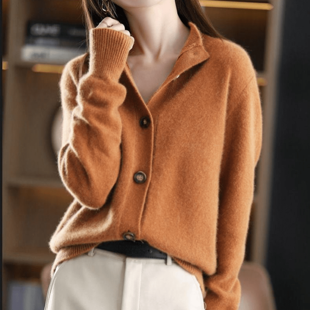 Women’s Wool Button Cardigan for Winter