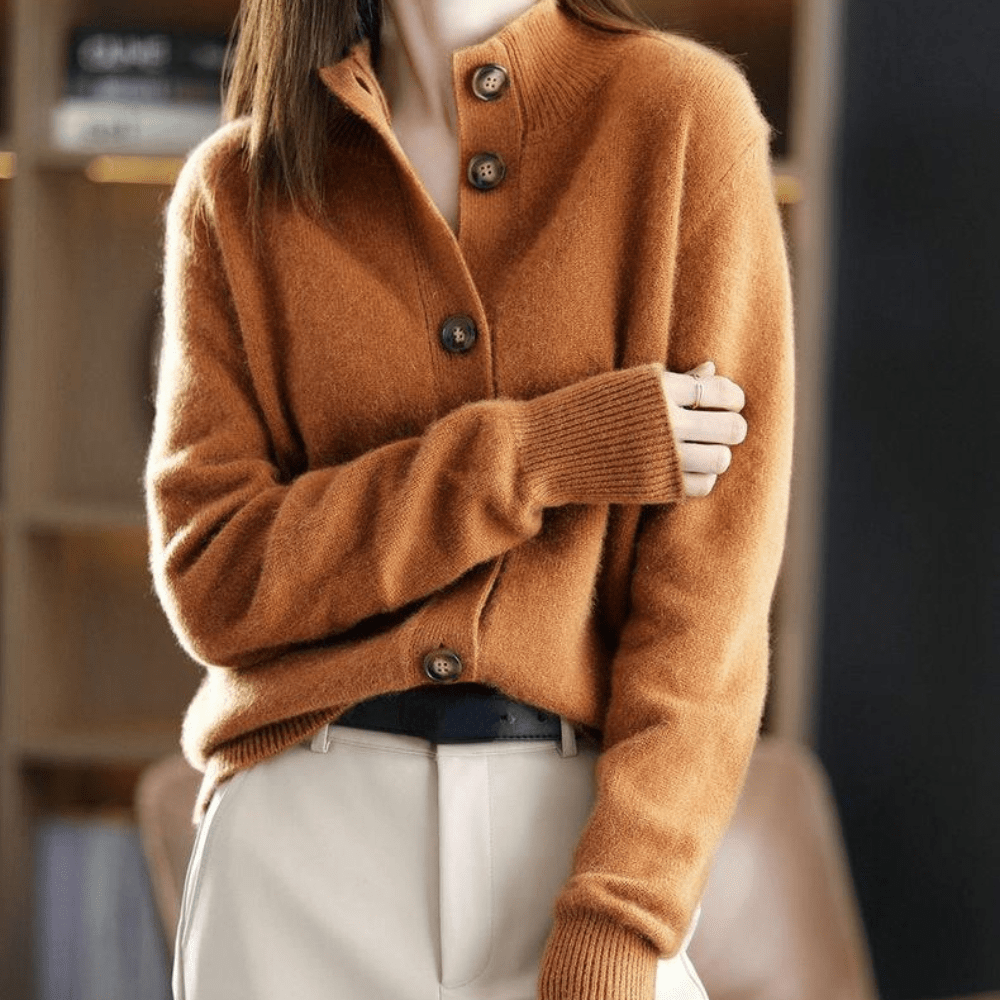 Women’s Wool Button Cardigan for Winter