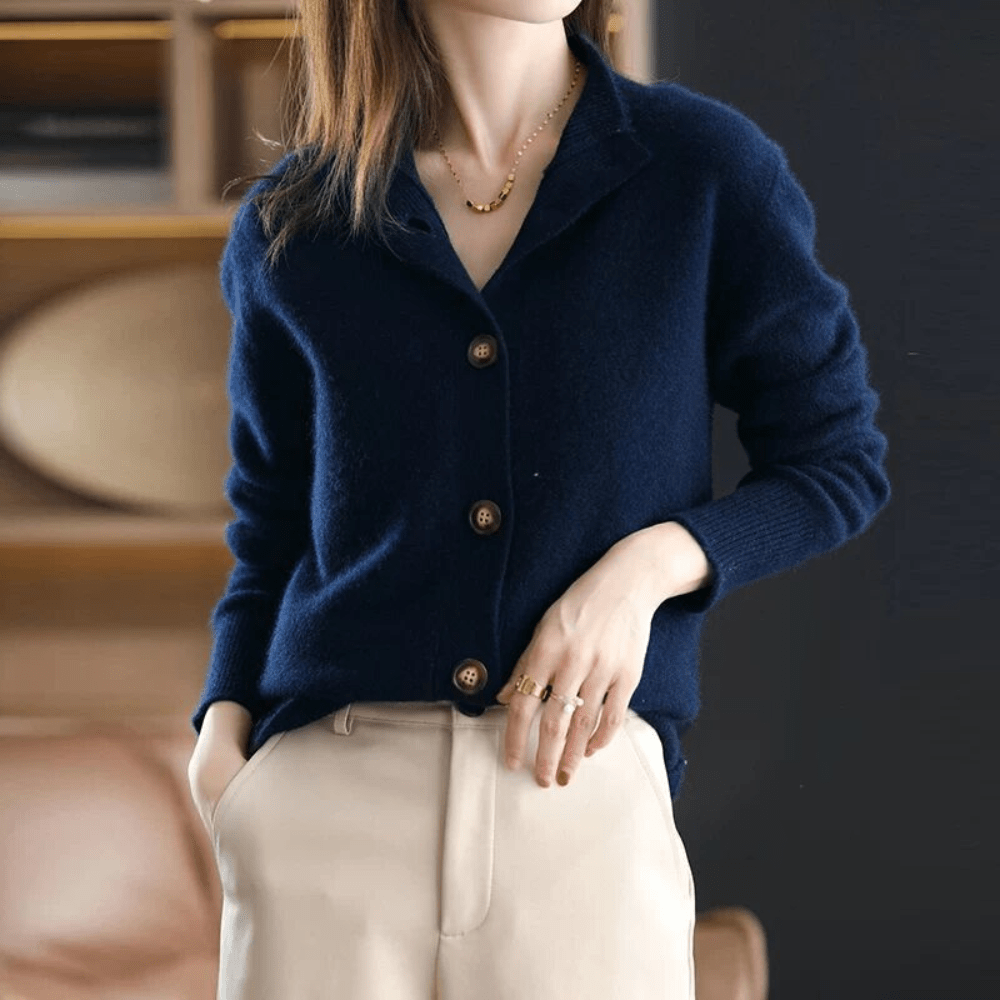 Women’s Wool Button Cardigan for Winter