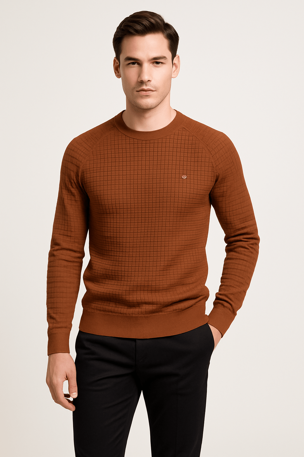 Men’s Textured Jumper | Long