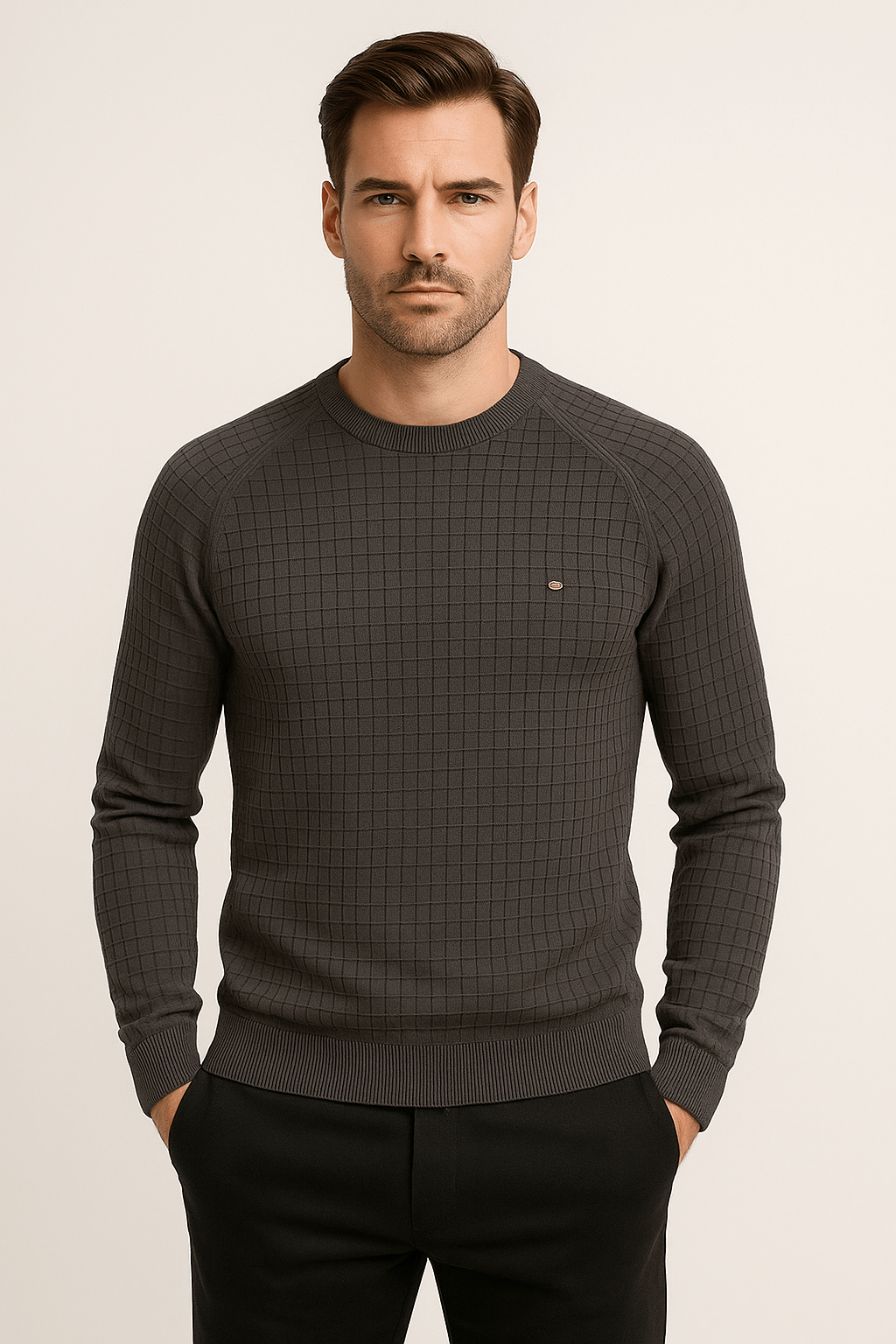 Men’s Textured Jumper | Long