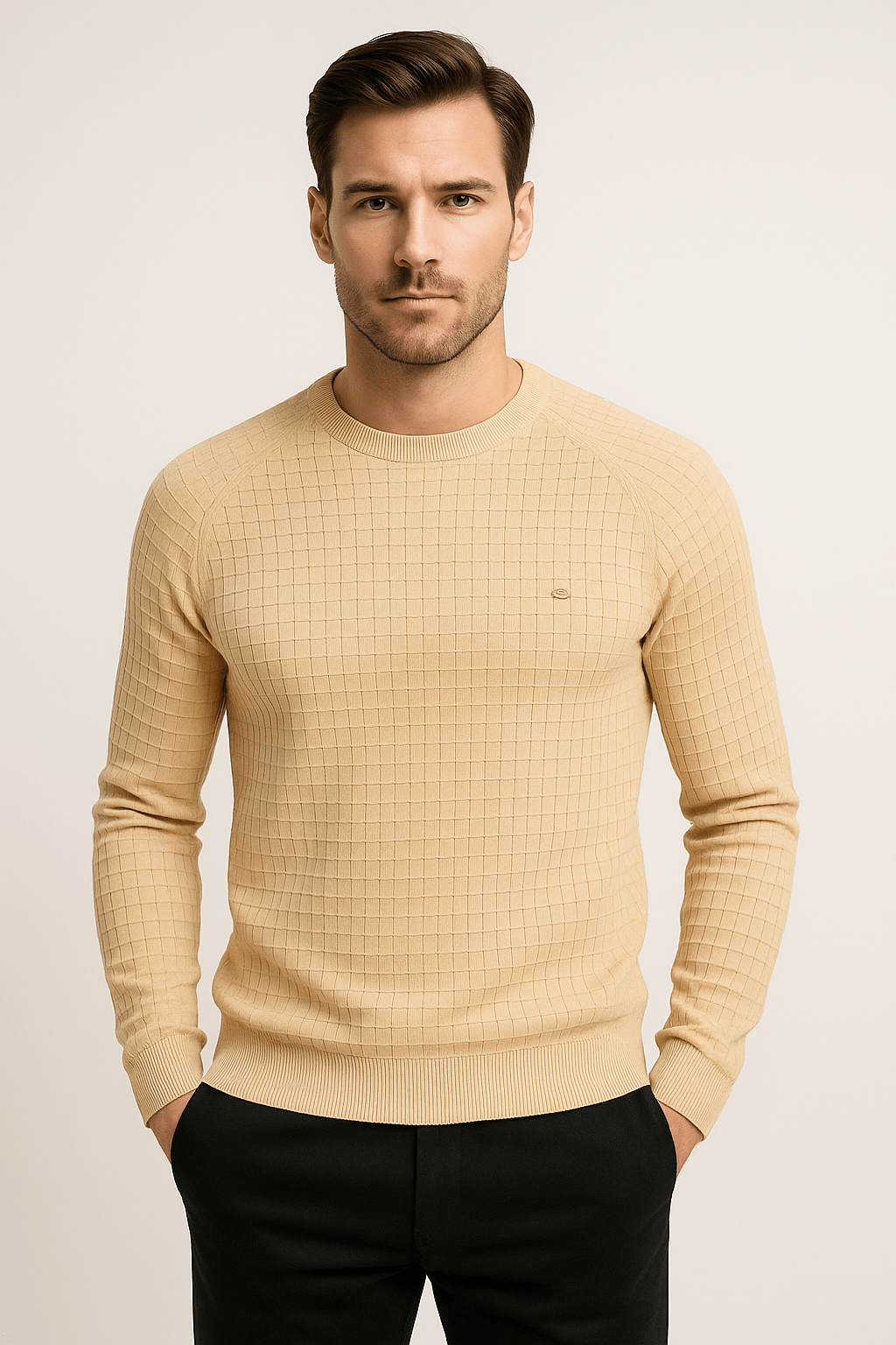 Men’s Textured Jumper | Long