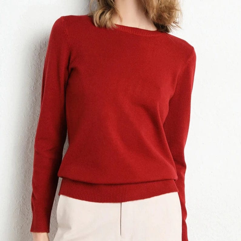 Women’s Merino Wool Crew Neck Jumper for Winter