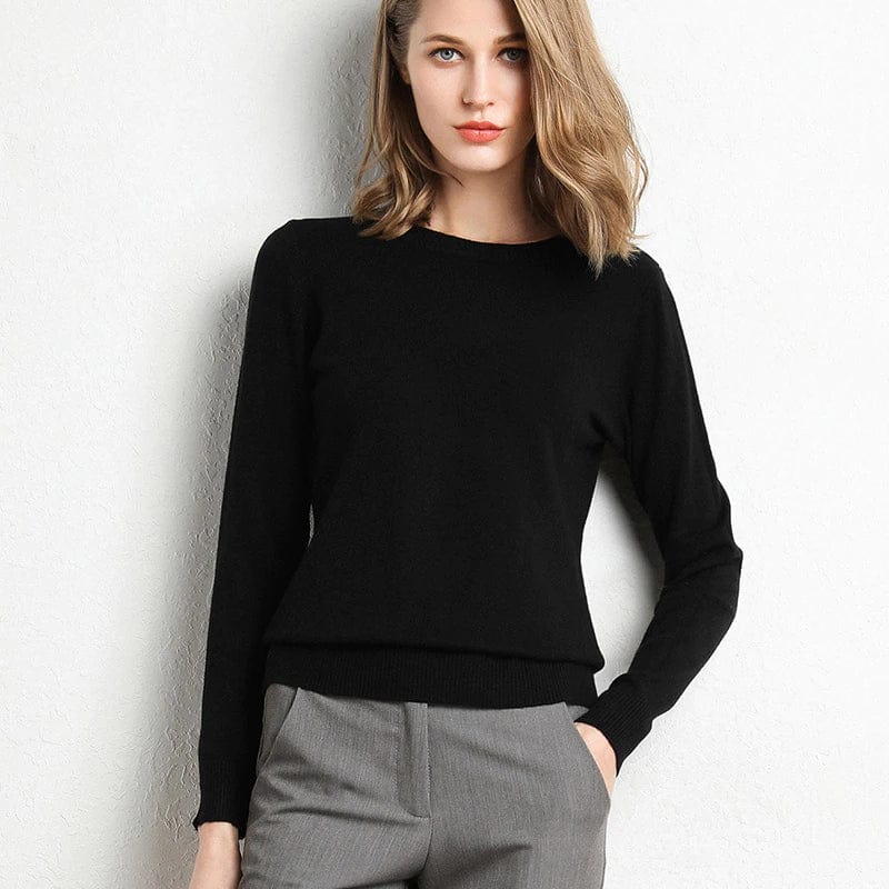 Women’s Merino Wool Crew Neck Jumper for Winter