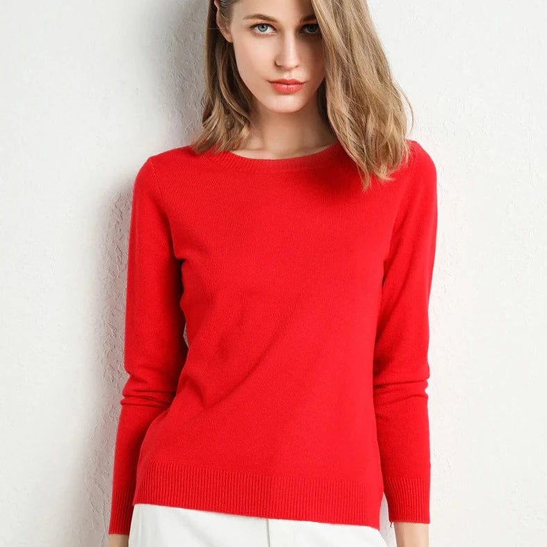 Women’s Merino Wool Crew Neck Jumper for Winter