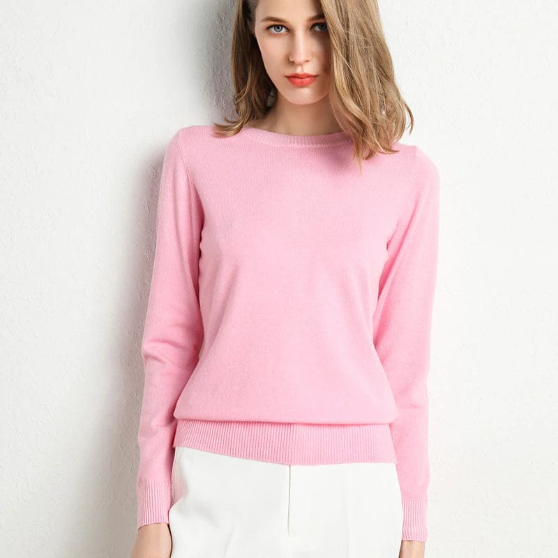 Women’s Merino Wool Crew Neck Jumper for Winter