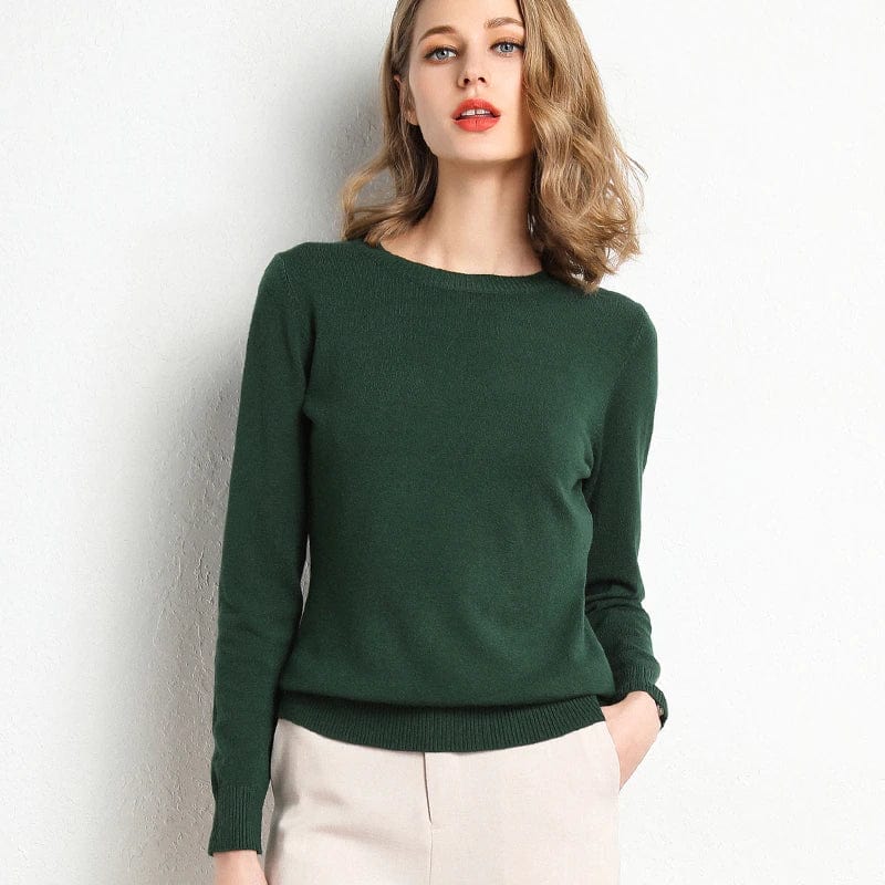 Women’s Merino Wool Crew Neck Jumper for Winter