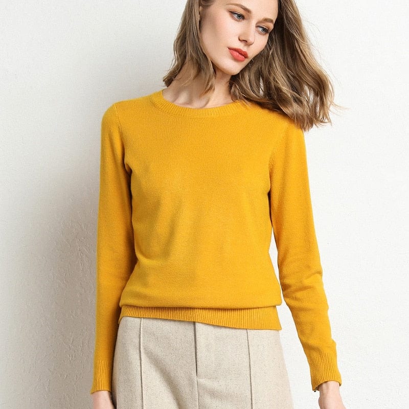 Women’s Merino Wool Crew Neck Jumper for Winter