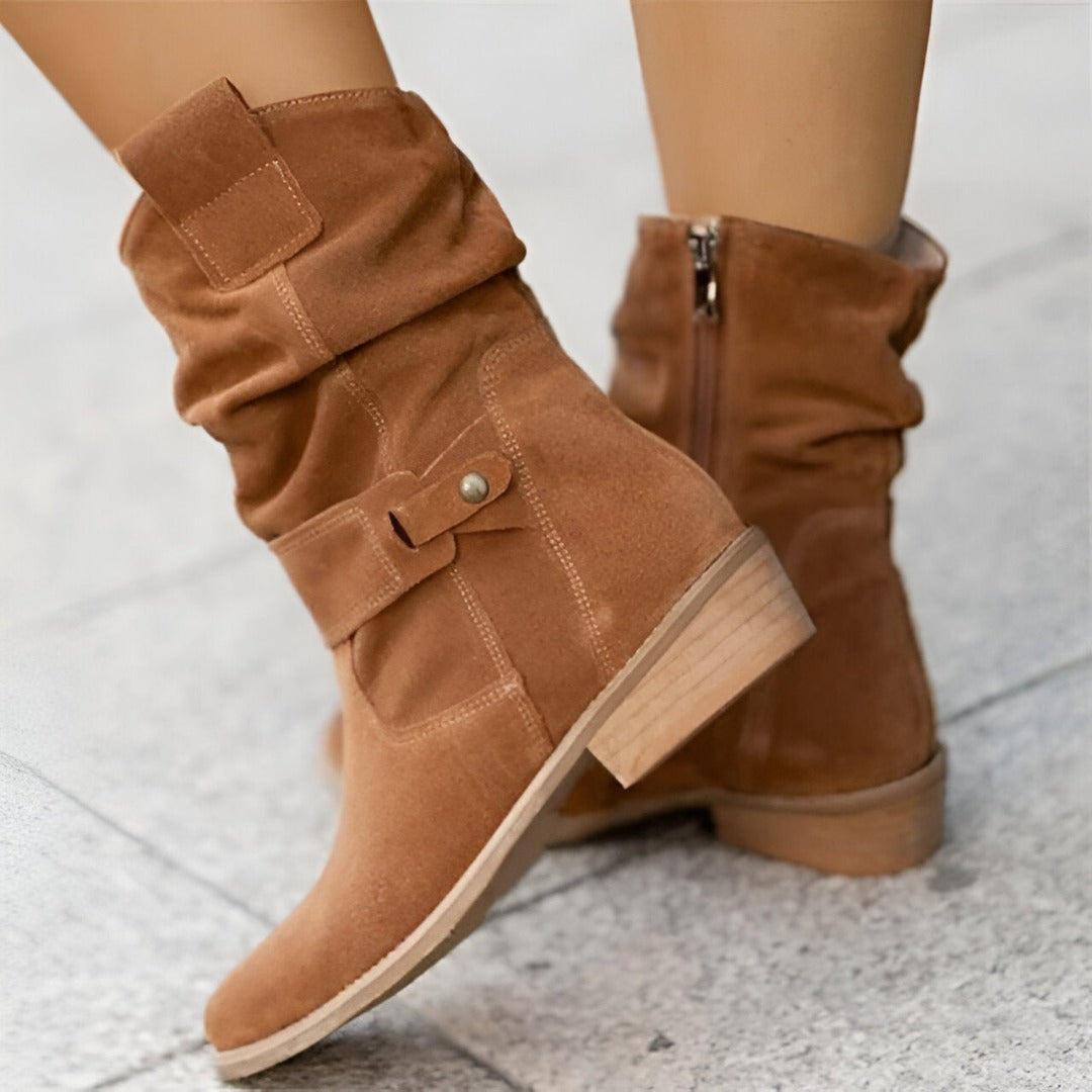 Women's Leather Ankle Boots Winter