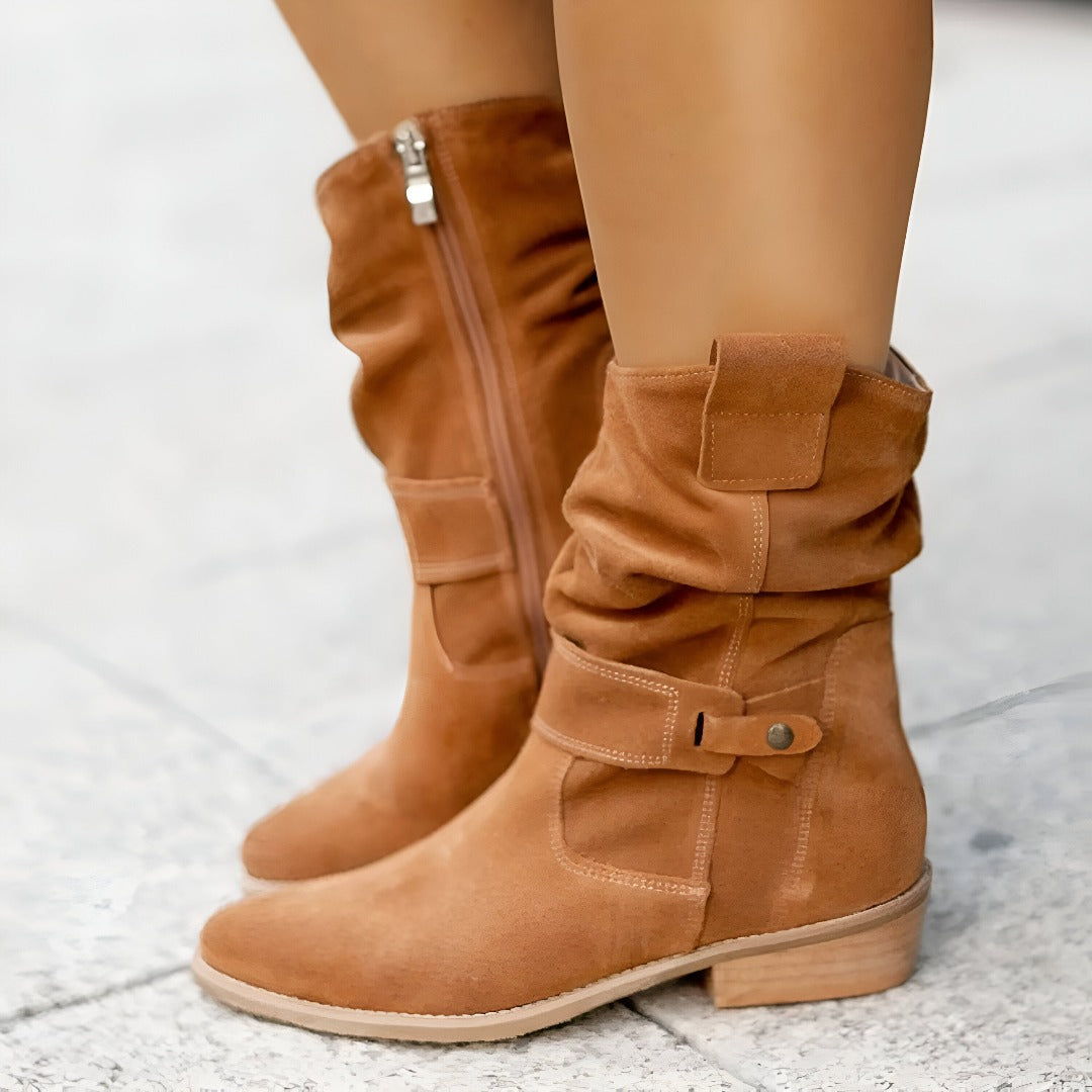 Women's Leather Ankle Boots Winter