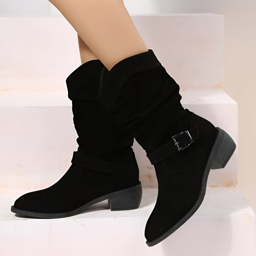 Women's Leather Ankle Boots Winter
