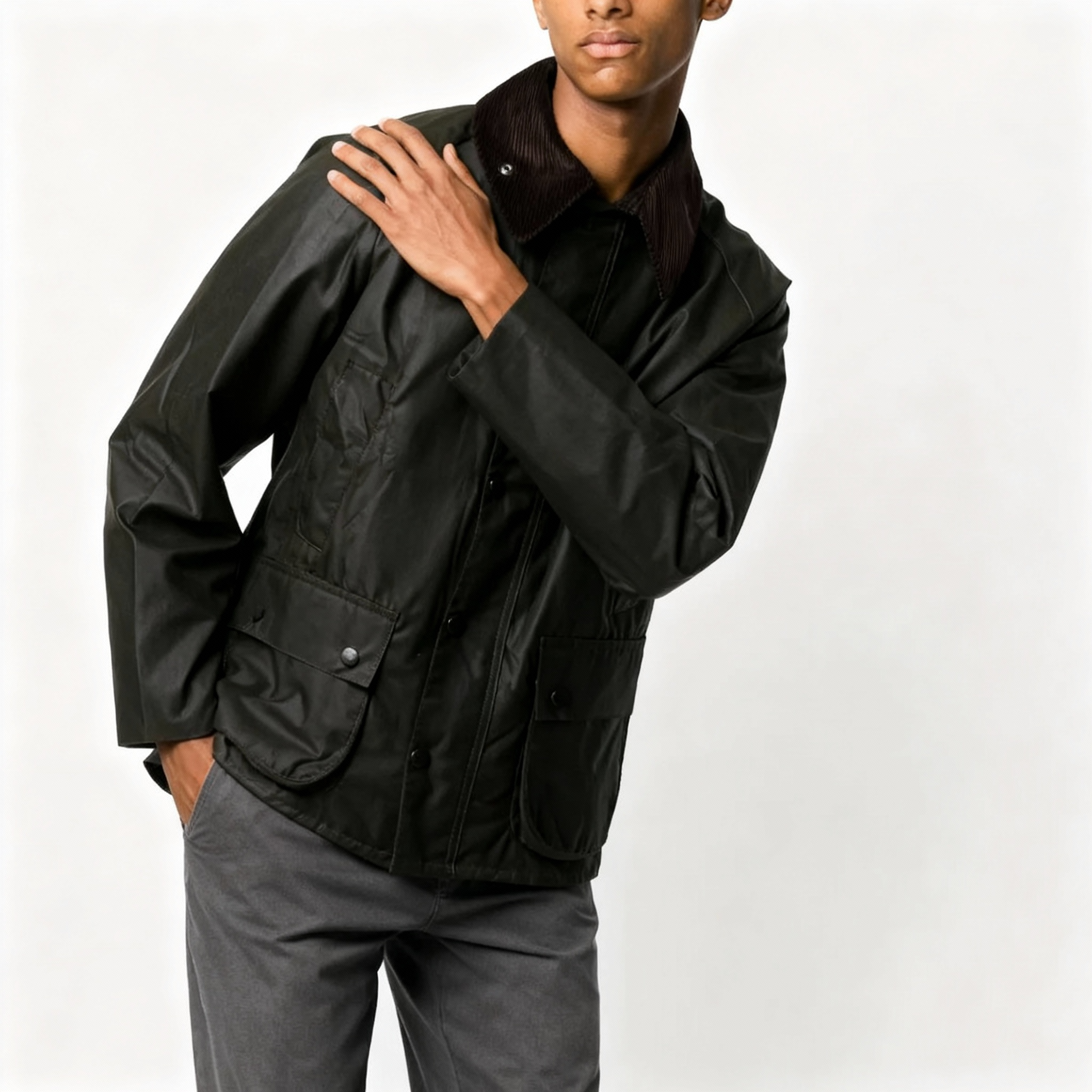 Men’s Waxed Cotton Jacket for Winter