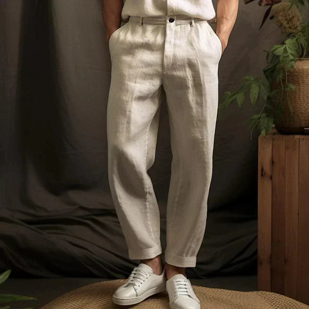 Men’s Casual Tapered Trousers | Cropped
