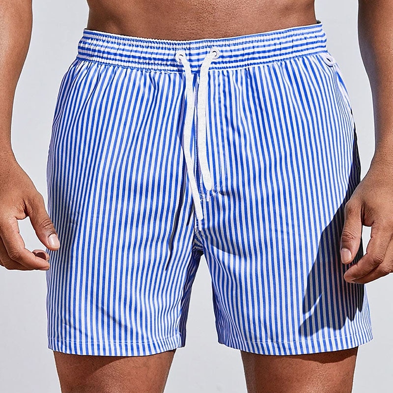 Men’s Striped Swim Shorts | Plus Size