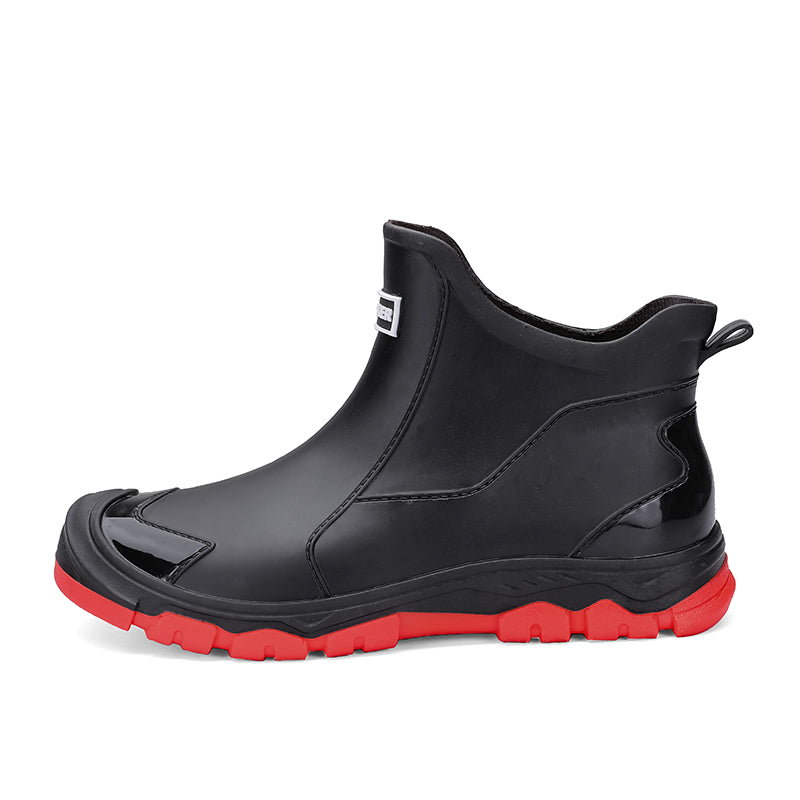 Men’s Waterproof Rubber Ankle Boots for Winter Slip On